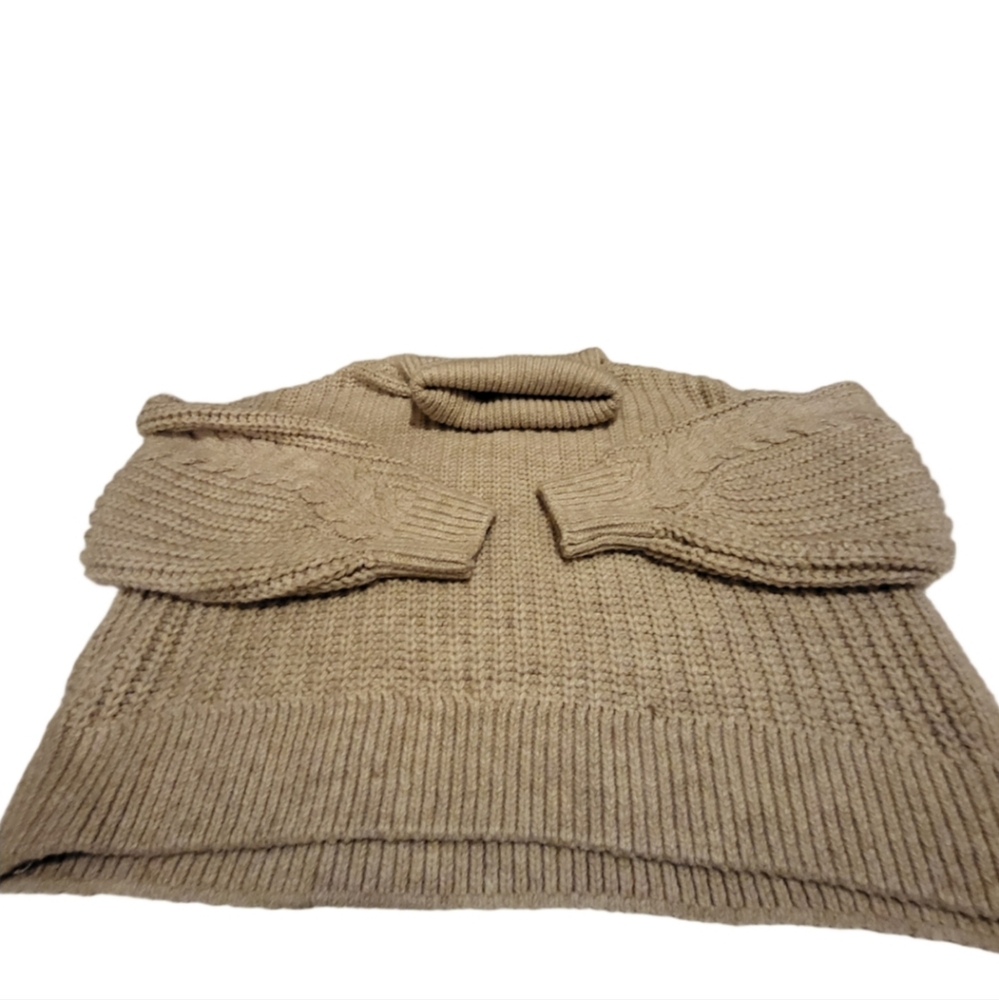 H&M Women's Tan Cable Knit Sweater Size Medium - Picture 5 of 9